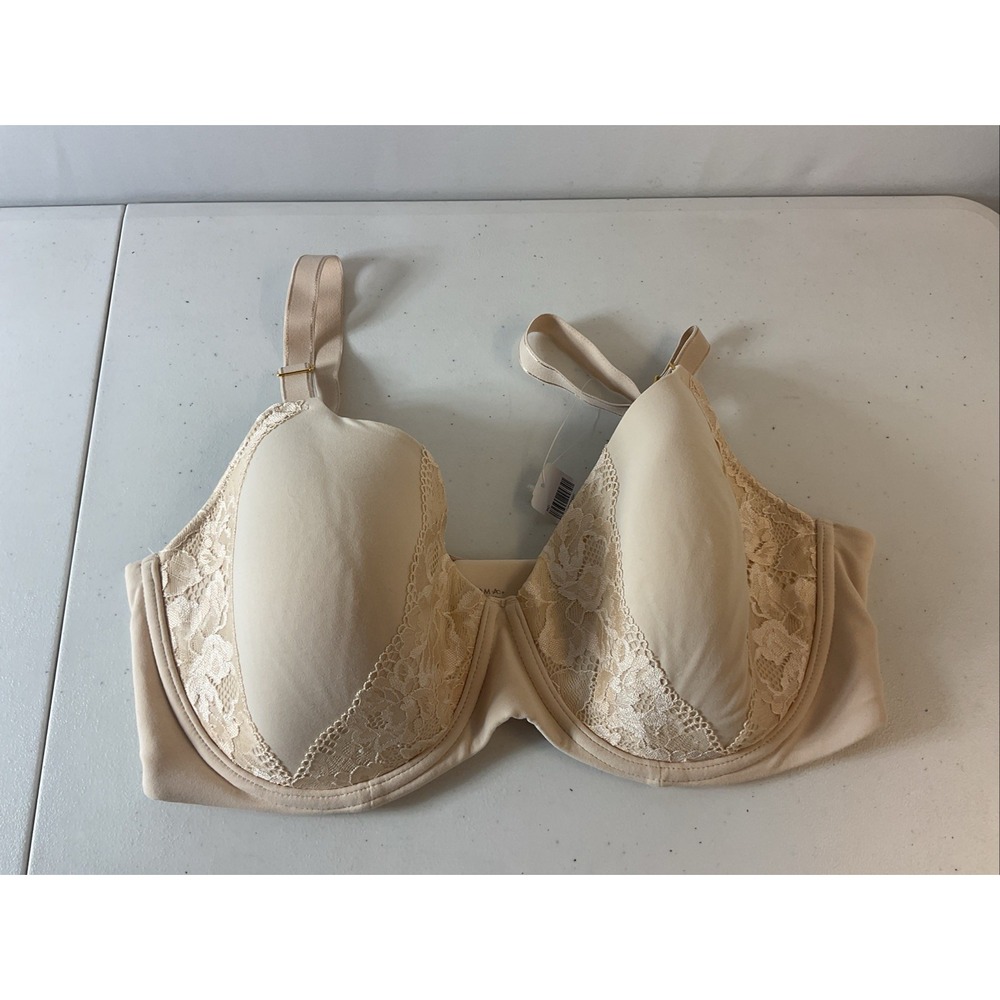 NEW Soma Women Bra 40DD Nude Perfect Coverage T Shirt Underwired Lace Lined
